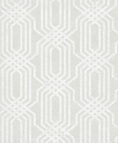 product image of Sample Geo Wallpaper in Beige/White 575