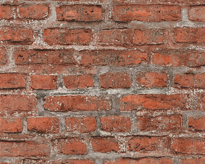 media image for Sample Brick Cottage Deco Wallpaper in Red/Grey 289