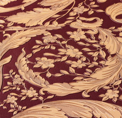 product image for Baroque Textured Damask Wallpaper in Red/Beige from the Versace IV Collection 39