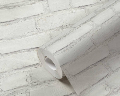 product image for Brick Cottage Wallpaper in Stone/White 2