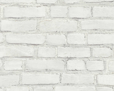 product image of Brick Cottage Wallpaper in Stone/White 556