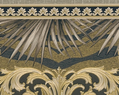 product image for Baroque Ornaments Textured Wallpaper in Black/Gold from the Versace V Collection 16