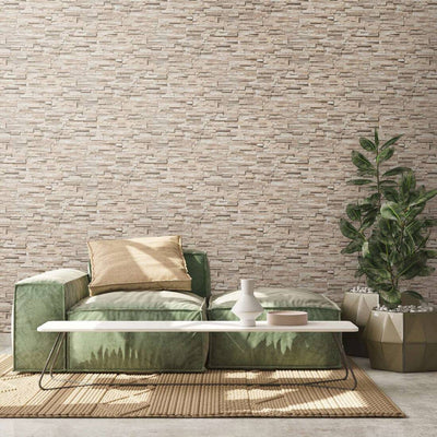 product image for Flat Stone Wallpaper in Beige/Cream 22