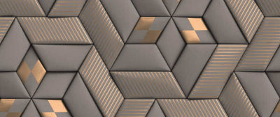 product image for Geo Graphic Wall Mural in Grey 6