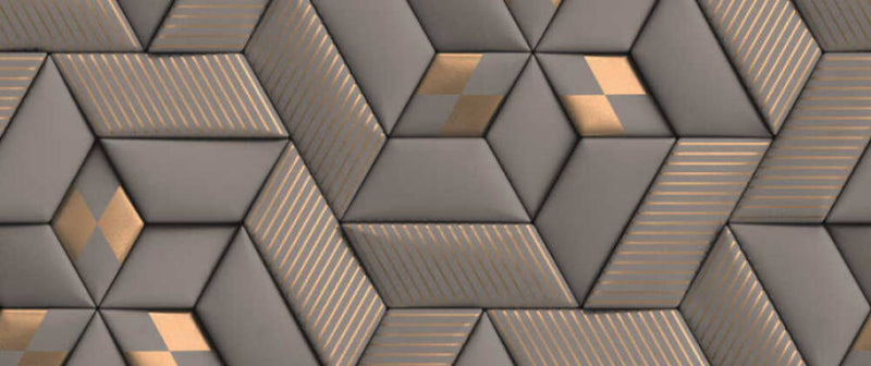 media image for Geo Graphic Wall Mural in Grey 259