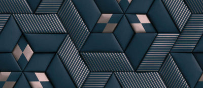 product image for Geo Graphic Wall Mural in Black/Green 63