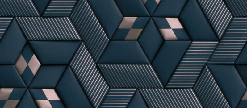 media image for Geo Graphic Wall Mural in Black/Green 249