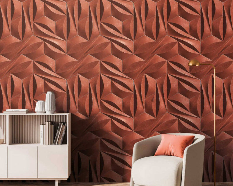 media image for Maha Wall Mural in Terracotta 239