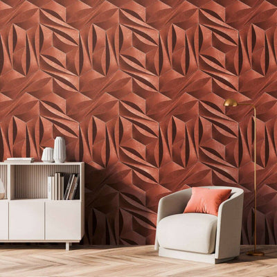 product image for Maha Wall Mural in Terracotta 70