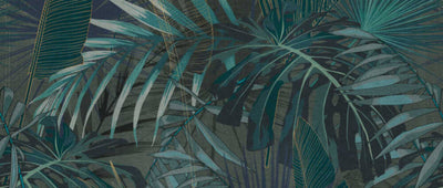 product image for Lea Botanical Wall Mural in Green/Grey/Blue 89