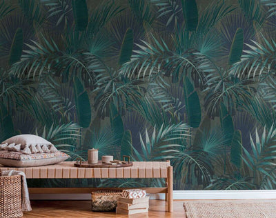 product image for Lea Botanical Wall Mural in Green/Grey/Blue 14