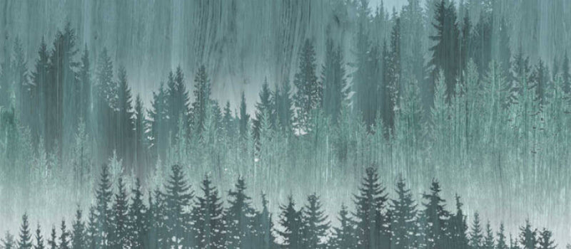 media image for Björn Wall Mural in Blue/Green/Grey 215