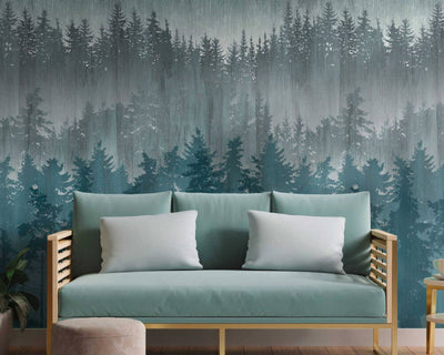 product image for Björn Wall Mural in Blue/Green/Grey 79