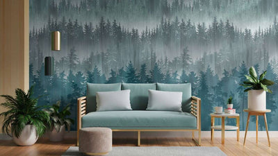 product image for Björn Wall Mural in Blue/Green/Grey 28