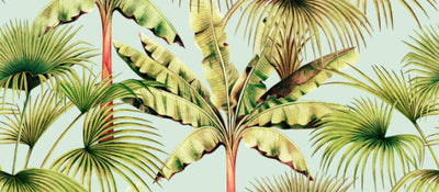 product image for Zoe Tropical Wall Mural in Blue/Green 21