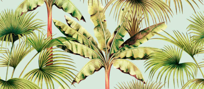 media image for Zoe Tropical Wall Mural in Blue/Green 239