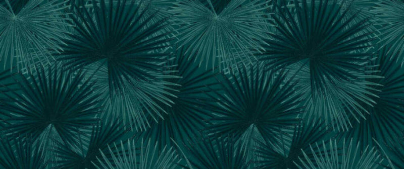 media image for Zoe Botanical Wall Mural in Blue/Green 220