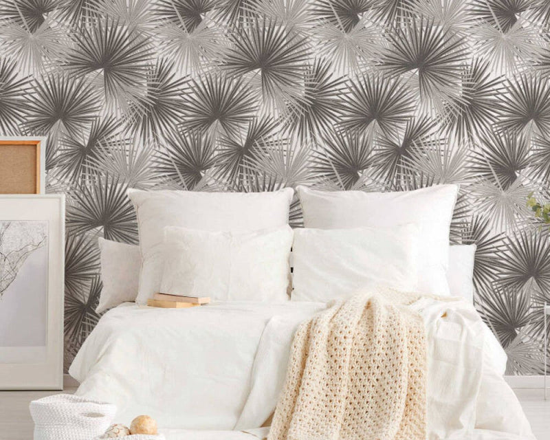 media image for Zoe Botanical Wall Mural in Grey/Beige 217