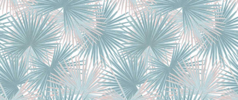 media image for Zoe Botanical Wall Mural in Turquoise/Beige 221
