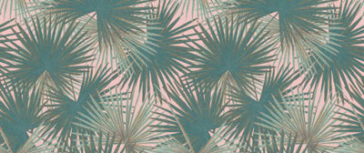 product image for Zoe Botanical Wall Mural in Green/Pink 96