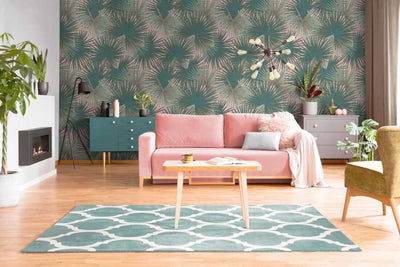 product image for Zoe Botanical Wall Mural in Green/Pink 90