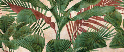 product image for Lea Jungle Wall Mural in Green/Beige 33