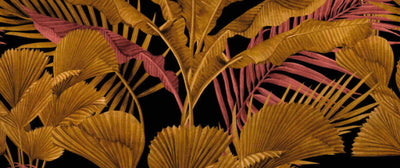 product image for Lea Jungle Wall Mural in Black/Gold 85