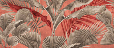 product image for Lea Jungle Wall Mural in Pink/Neutrals 88