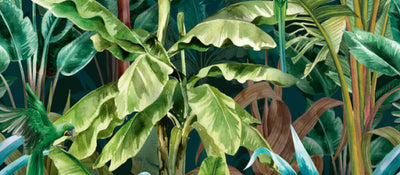 product image for Lea Jungle Wall Mural in Blue/Brown 91