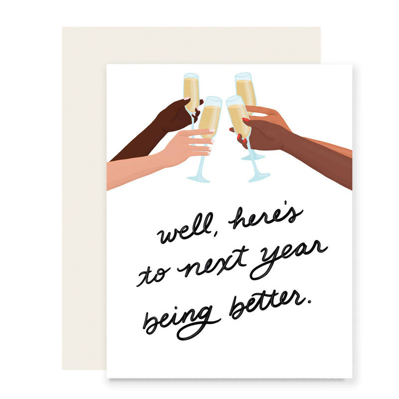 media image for  Well, Heres To Next Year Being Better (Blank Inside) Card 279