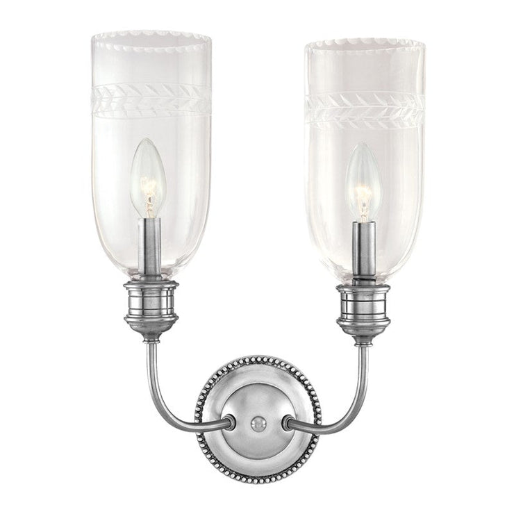 lafayette 2 light wall sconce design by hudson valley 3