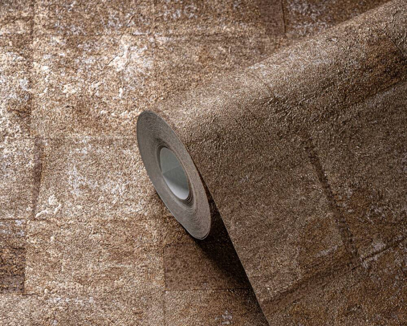 media image for Tile Texture Metallic Effect Wallpaper in Gold 242