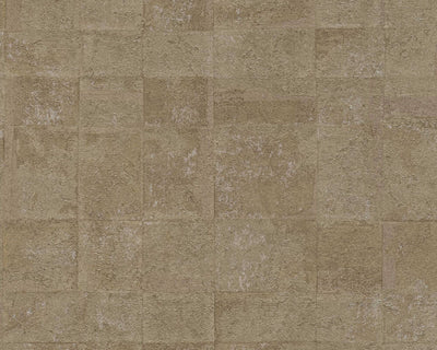 product image of Tile Texture Metallic Effect Wallpaper in Gold 532