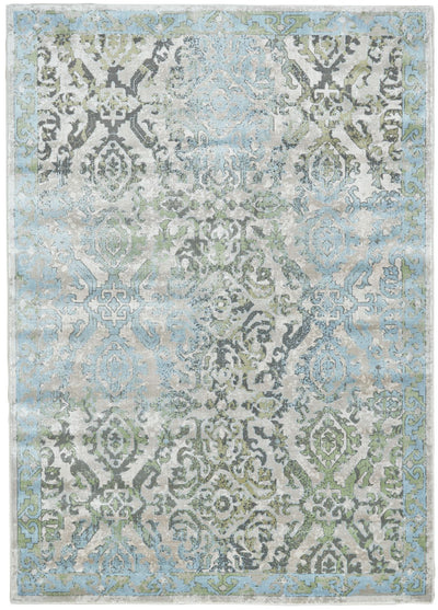 product image of Alessandria Blue and Green Rug by BD Fine Flatshot Image 1 559