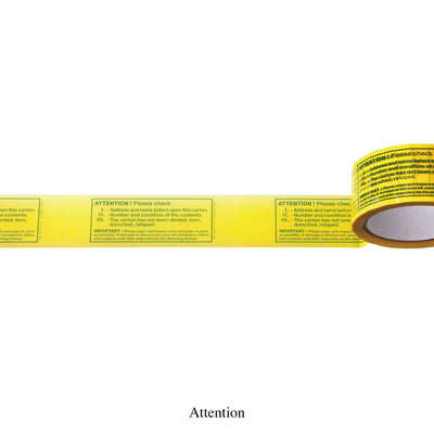 product image for packing tape in attention design by puebco 3 99