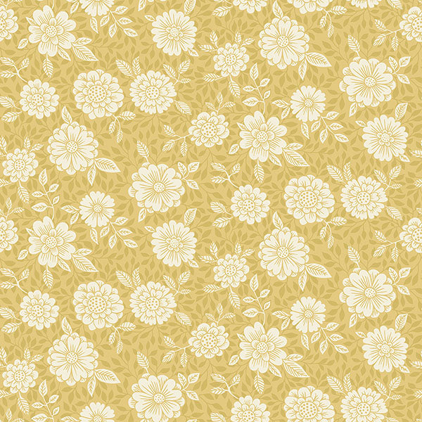 media image for Lizette Mustard Charming Floral Wallpaper 292