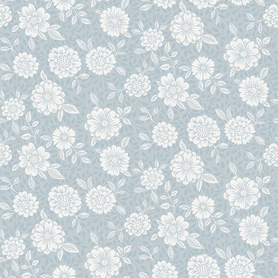 product image of Lizette Light Blue Charming Floral Wallpaper 550