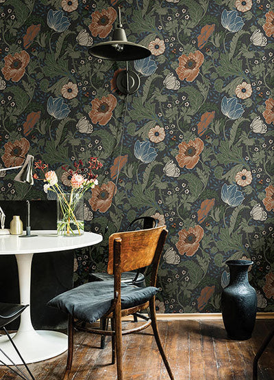 product image for anemone multicolor floral wallpaper brewster 4080 33003 4 56