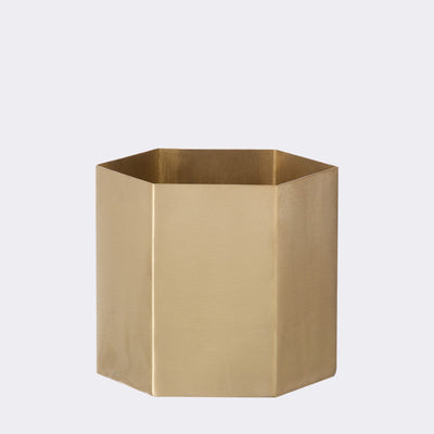 product image for Hexagon Brass Pot by Ferm Living 57