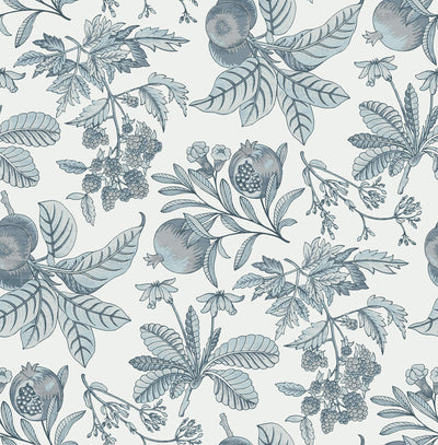 product image for Cecilia Light Blue Fruit Wallpaper 48