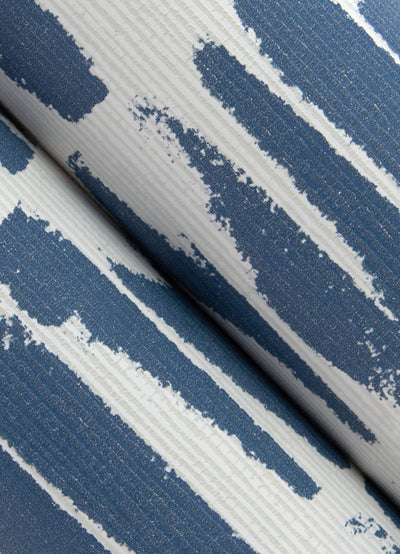 product image for Myrtle Indigo Abstract Stripe Wallpaper 40