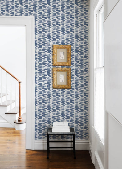 product image for Myrtle Indigo Abstract Stripe Wallpaper 27