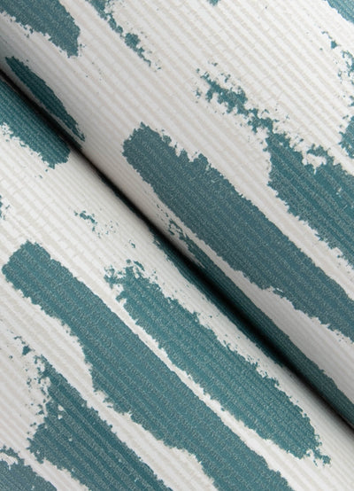product image for Myrtle Sea Green Abstract Stripe Wallpaper 73