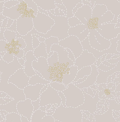 product image of Gardena Lavender Embroidered Floral Wallpaper 518