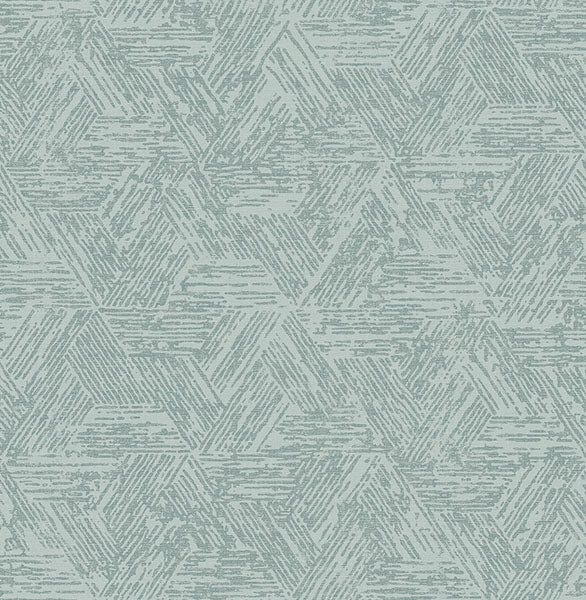 media image for Retreat Denim Quilted Geometric Wallpaper 29