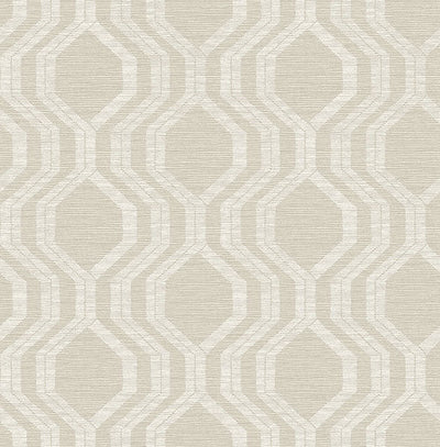 product image of Burton Neutral Modern Ogee Wallpaper 585