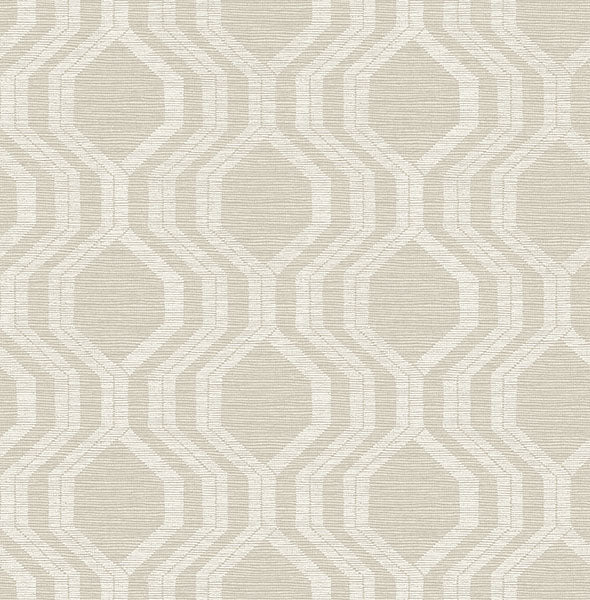 media image for Burton Neutral Modern Ogee Wallpaper 230