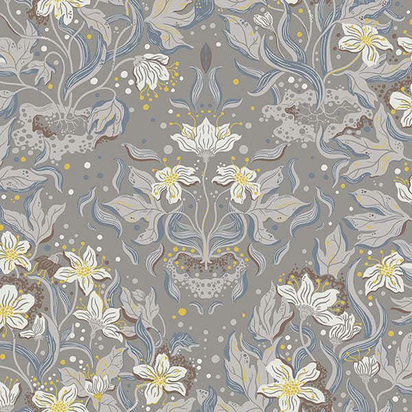 media image for Lisa Stone Floral Damask Wallpaper 217