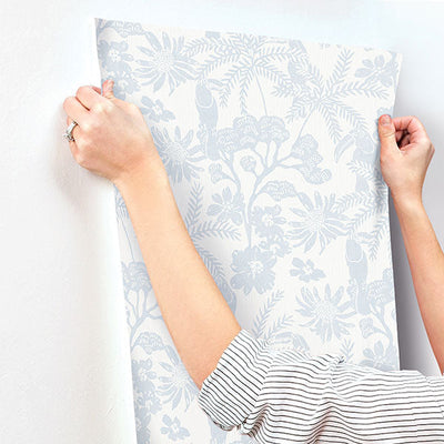 product image for Jacaranda Light Blue Tropical Trail Wallpaper 85