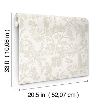 product image for Jacaranda Taupe Tropical Trail Wallpaper 72